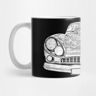 Jensen C-V8 1960s British classic car monochrome Mug